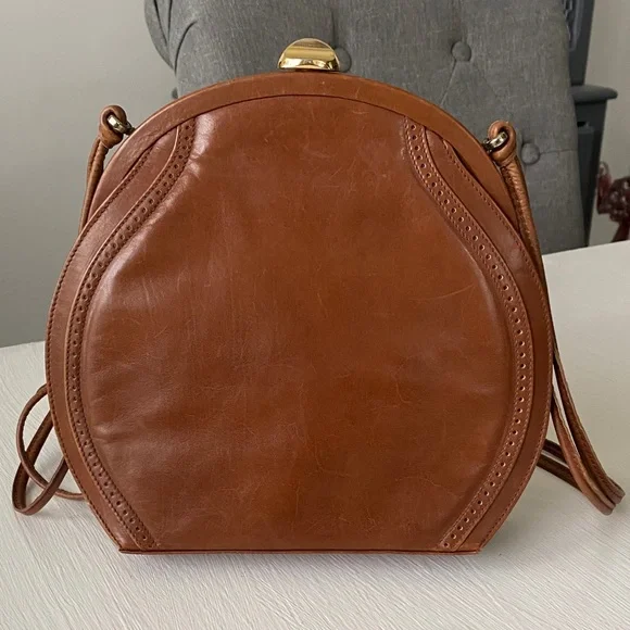 Vintage Bally Les Accessoires Dome-Shaped Saddle Leather Bag 1970s Made w COA - Picture 2 of 14